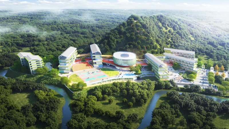 游嬉臺，彩虹環(huán)，育人山房似家還——張家界市特殊教育學校易址新建項目